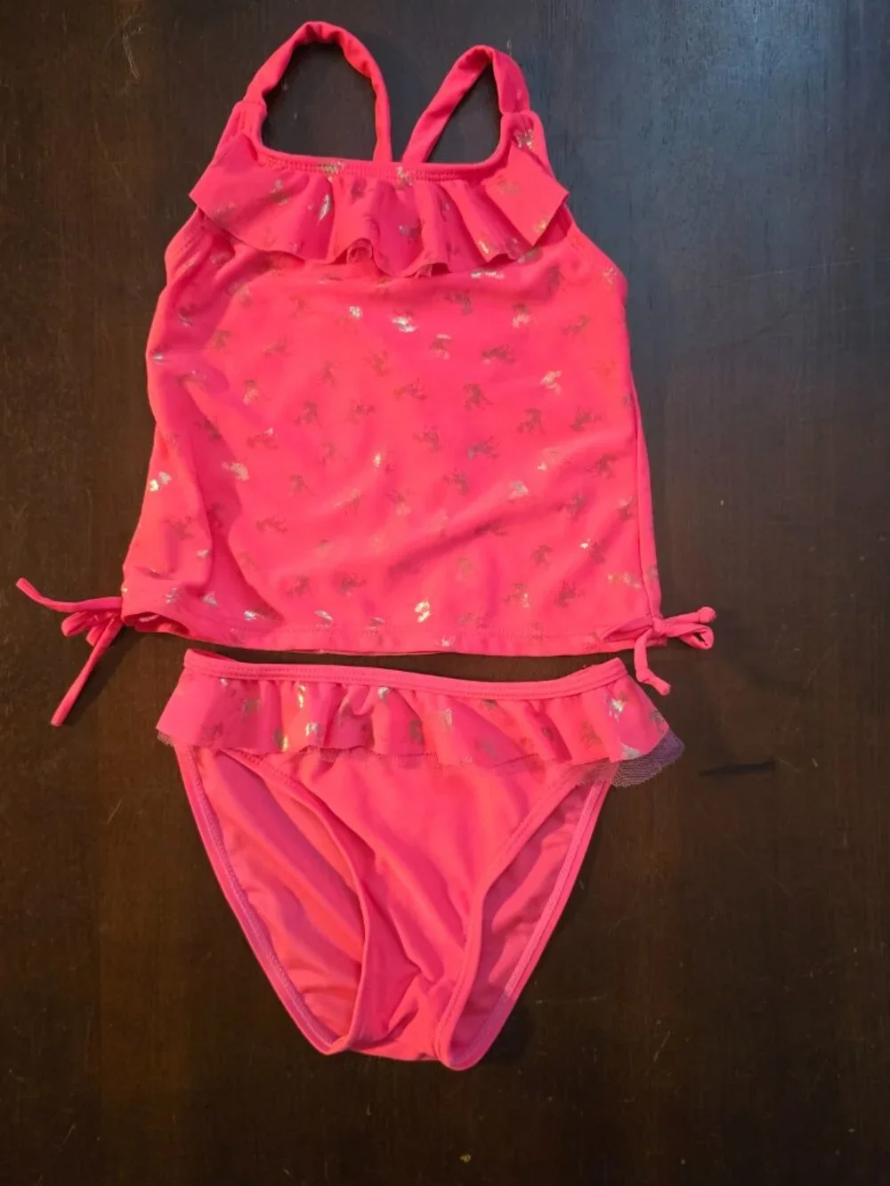 Lot of 5 Girls Swimsuits Size 4 (Bluey, Minnie Mouse, Floral, Rash Guard) Bundle